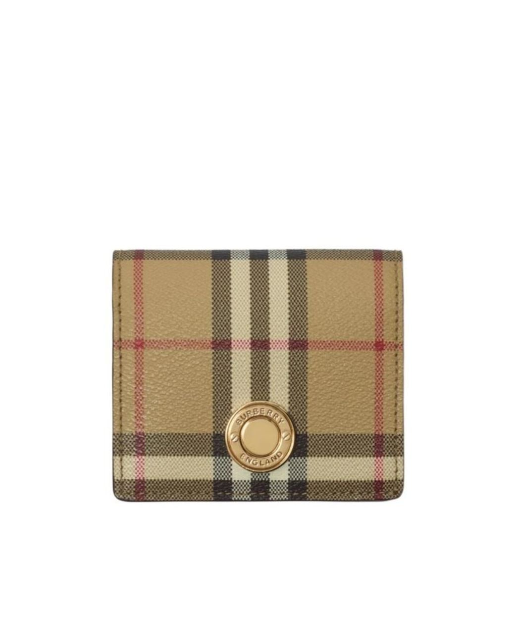 Burberry Natural Vintage Check Folded Wallet