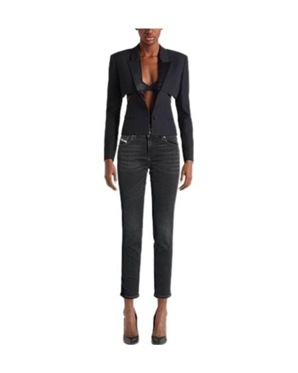 DIESEL Black Slim-Fit Jeans