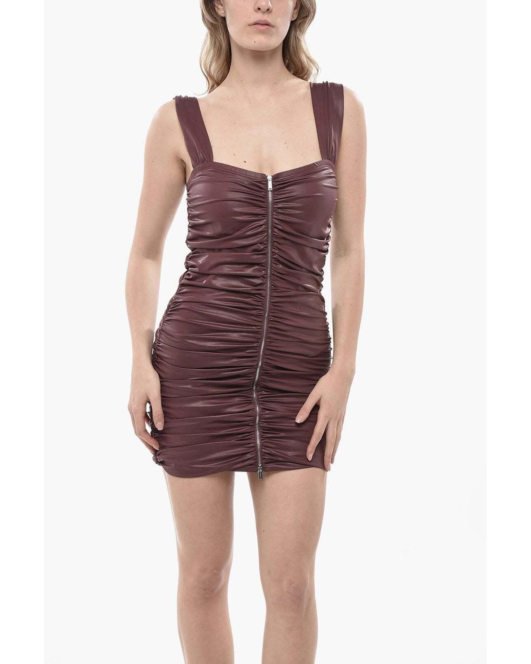 DSquared² Red Draped Mini Dress