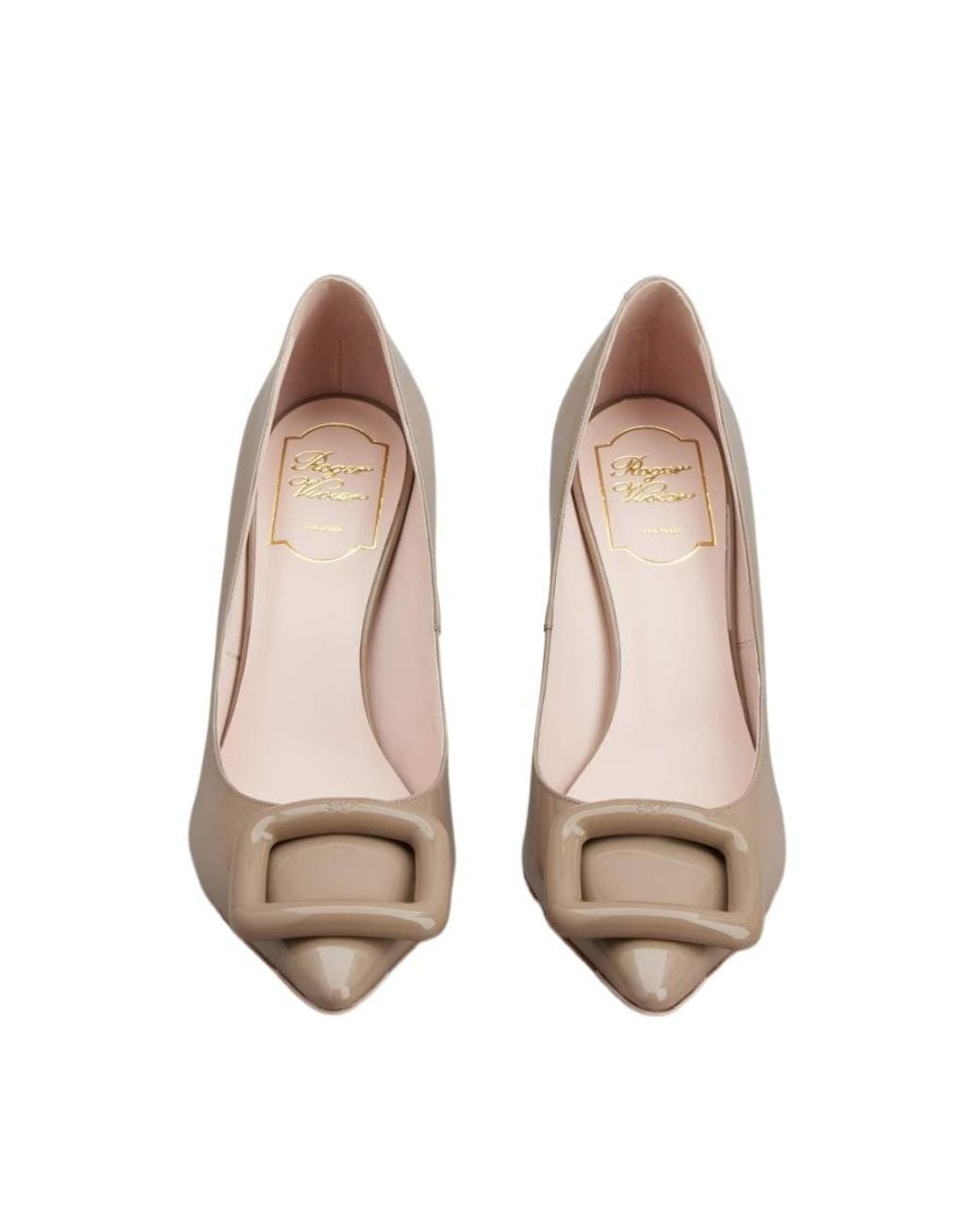 Roger Vivier Multicolor Viv' Choc Lacquered Buckle Pumps