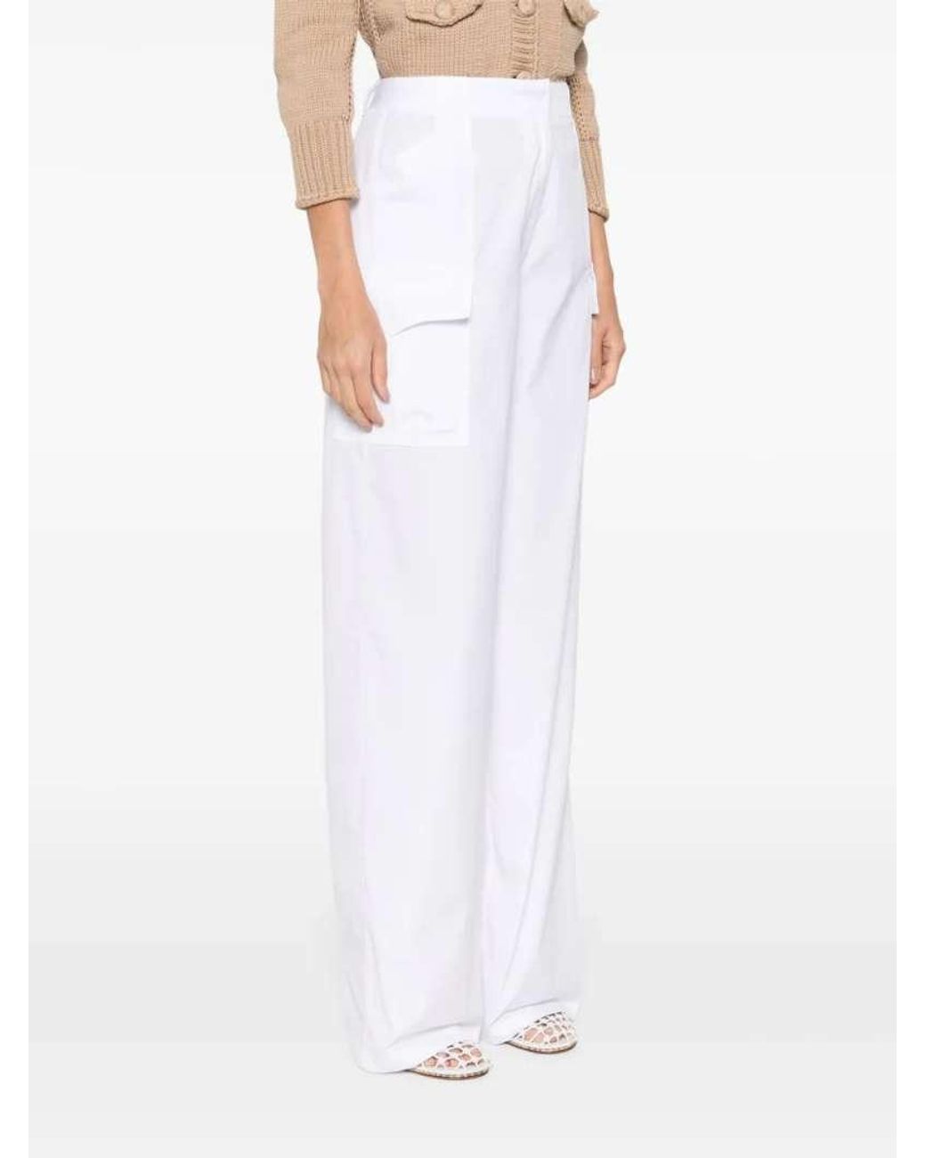 Ermanno Scervino White Cotton Trousers