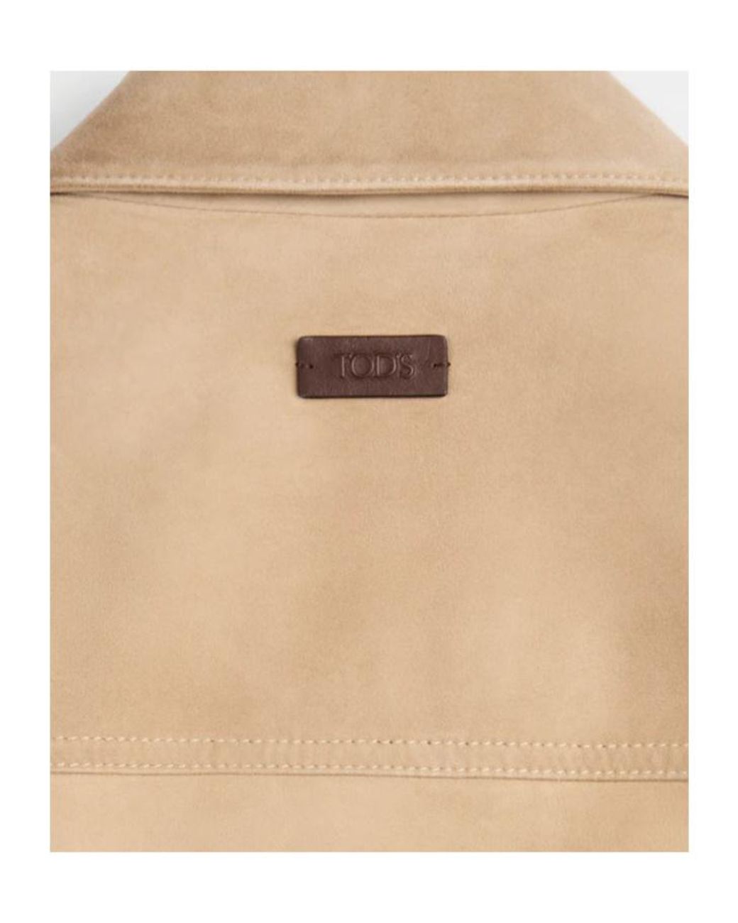 Tod's Natural Long-Sleeved Leather Jacket for men