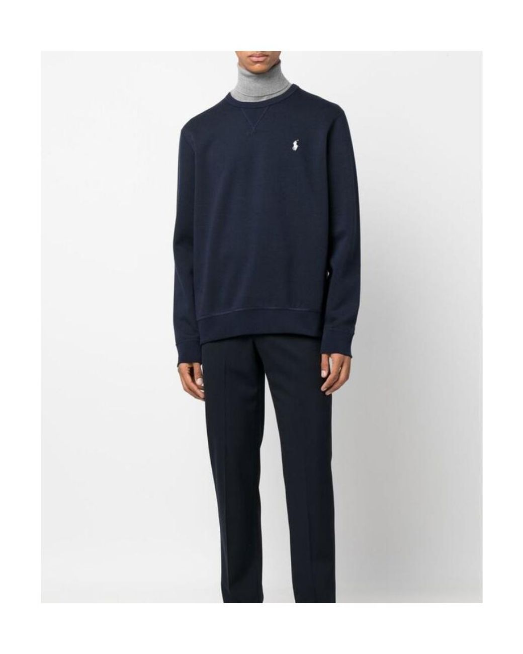 Polo Ralph Lauren Blue Pony Embroidered Crewneck Sweatshirt for men
