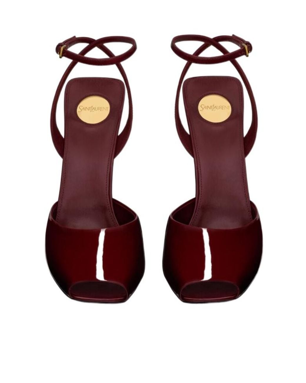 Saint Laurent Red La Scandale Open Toe Sandals