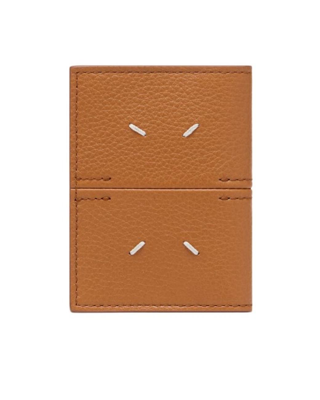 Maison Margiela Brown Bifold Card Holder Wallet