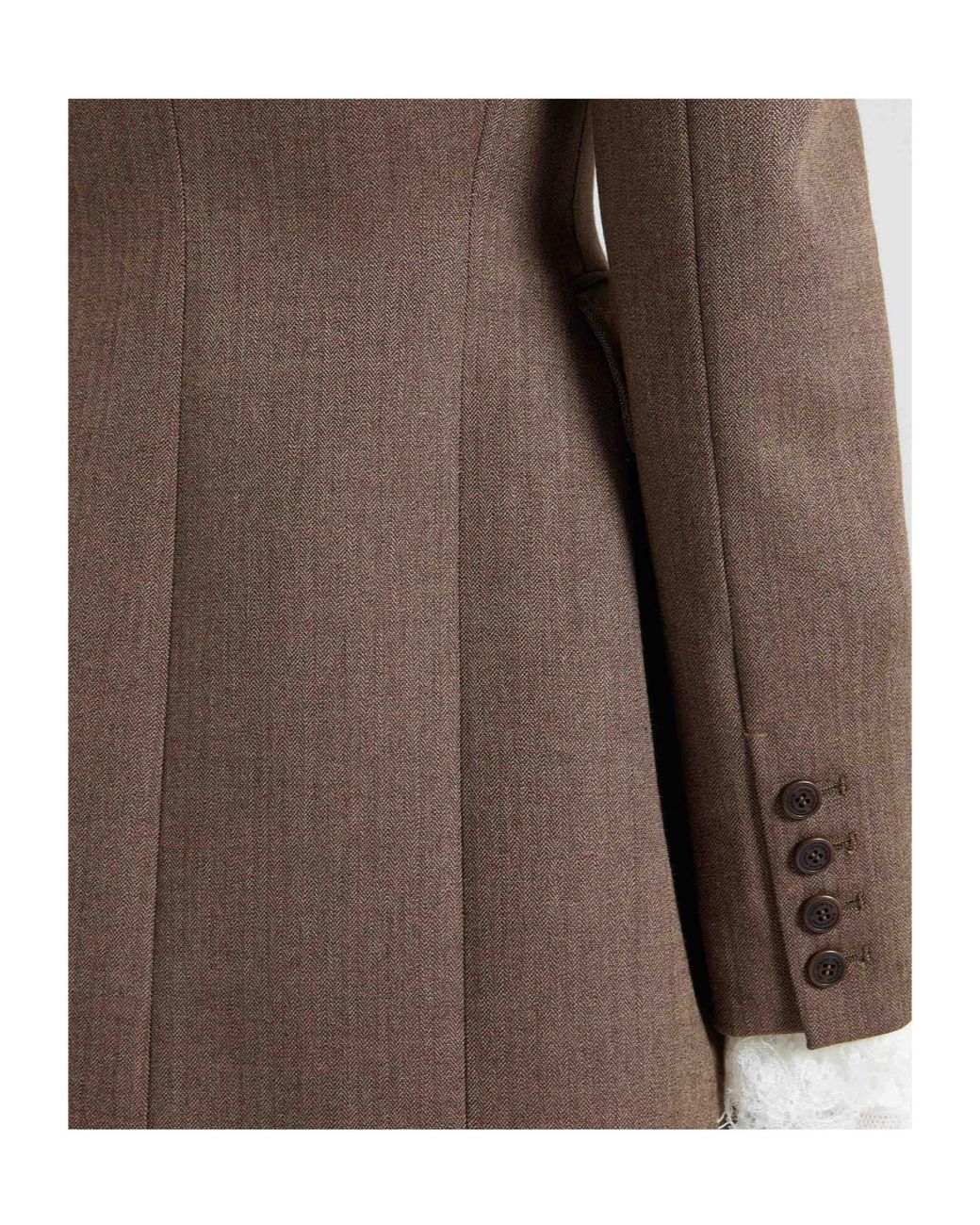 Ermanno Scervino Brown Single-Breasted Jacket