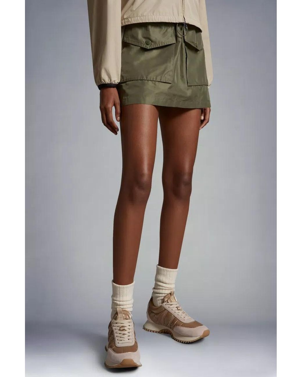 Moncler Natural Pacey Low-Top Sneakers