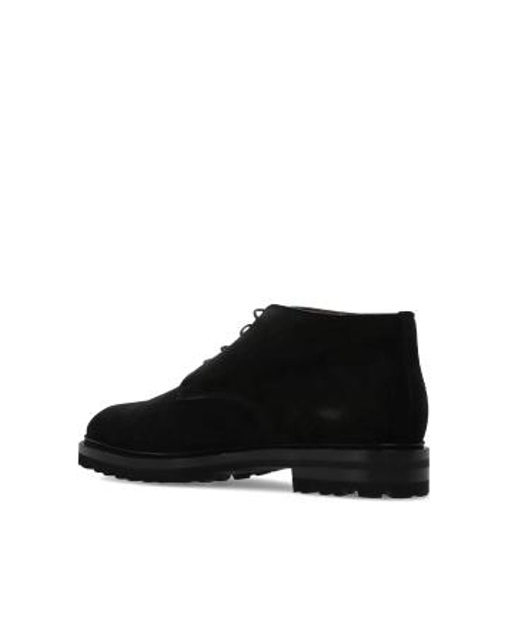 Kiton Black Round-Toe Boots for men