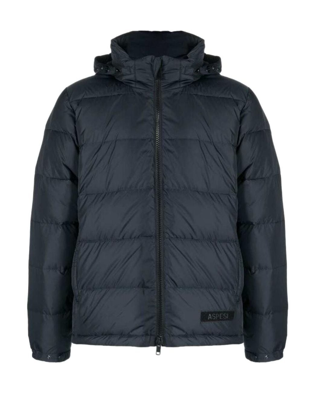 Aspesi Blue Logo Patch Padded Jacket for men