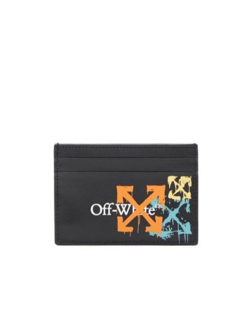 Off-White c/o Virgil Abloh Black Bookish Spray Arrow Card Case for men