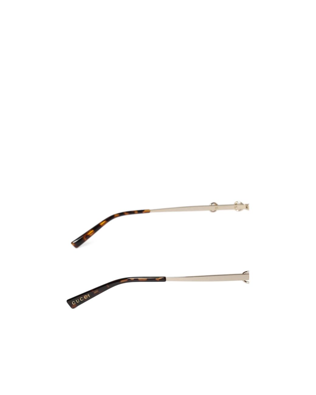 Gucci White Eyewear Oval Frame Sunglasses