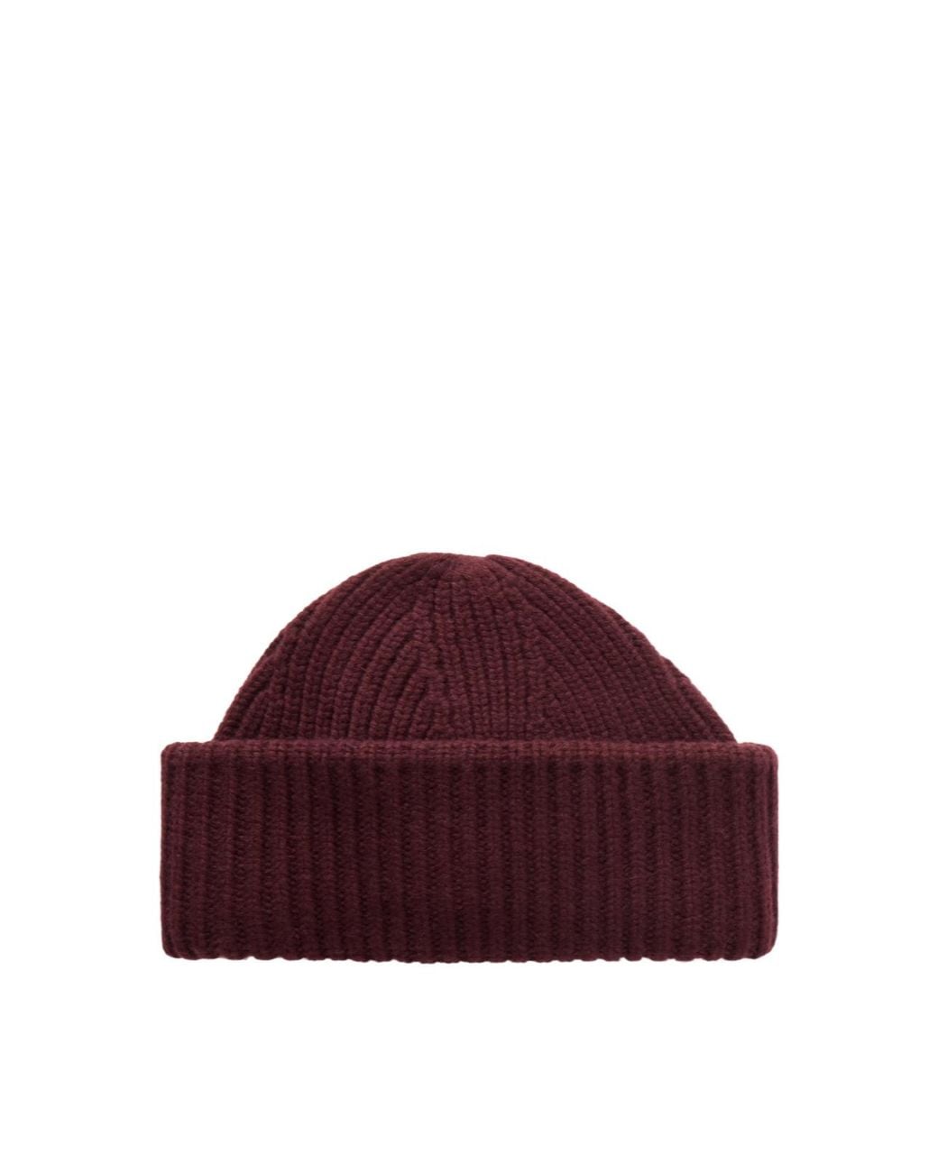 Yves Salomon Red Ribbed Wool And Cashmere-Blend Beanie