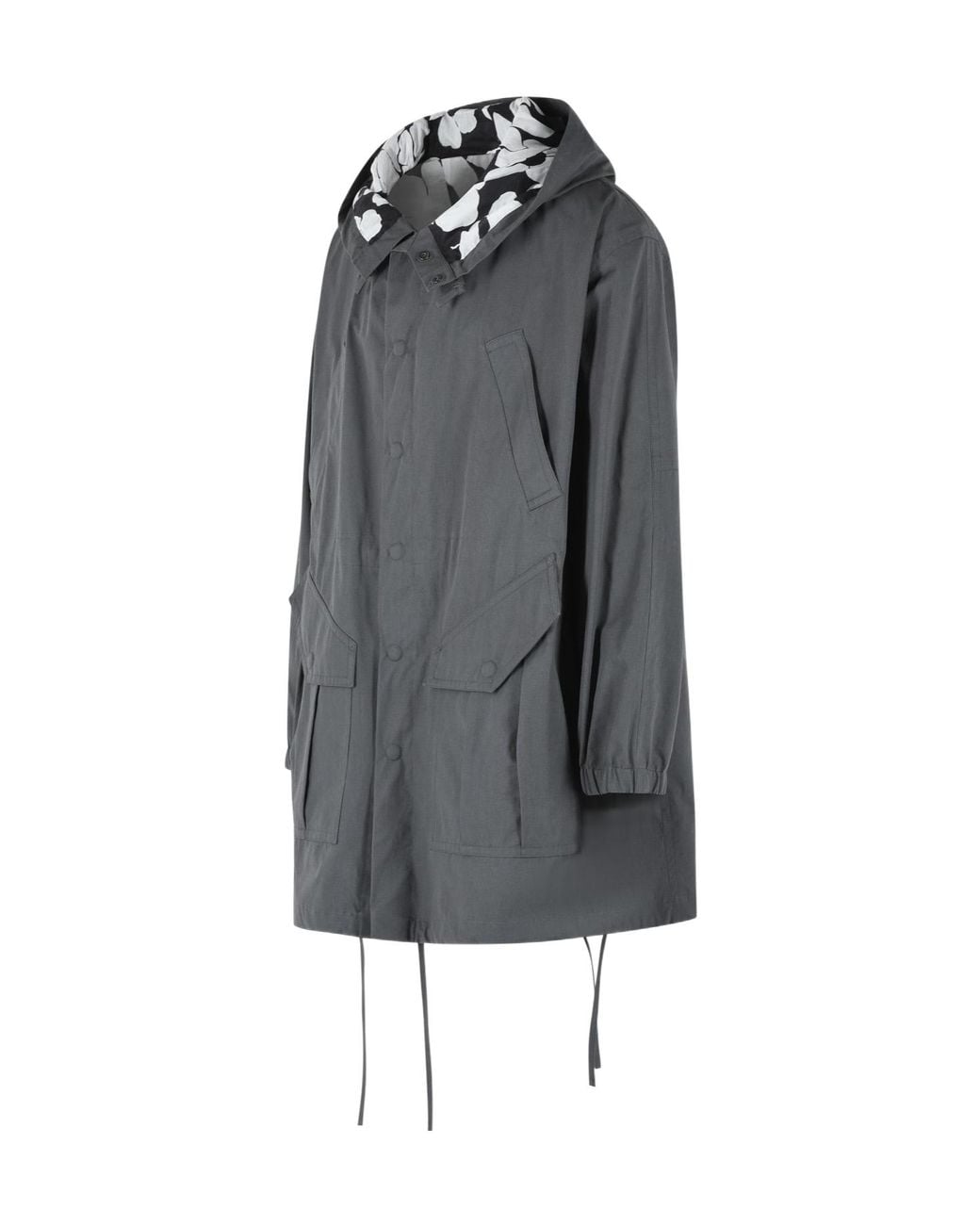 Dries Van Noten Gray Voxer Hooded Parka for men