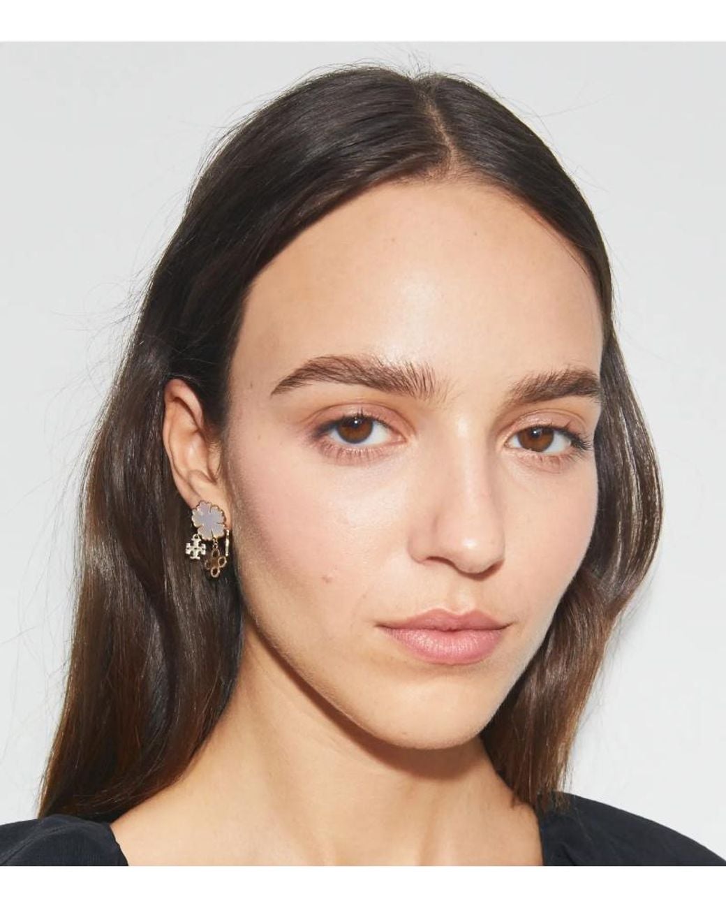 Tory Burch Metallic Kira Clover Earrings