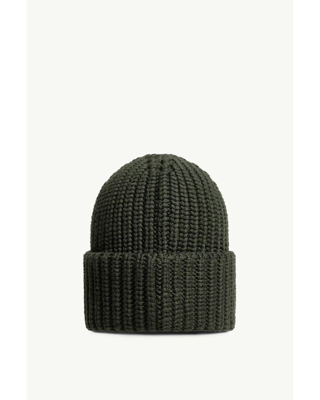 Moncler Green Grenoble Logo Embroidered Beanie for men