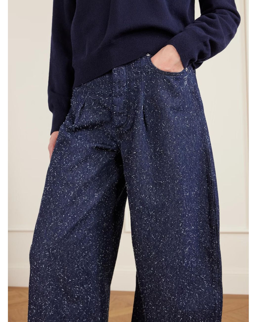 Jacquemus Blue High-Waisted Wide-Leg Jeans