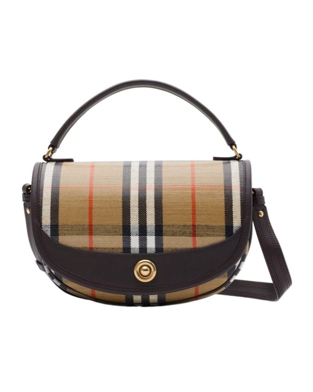 Burberry Black Highlands Checked Crossbody Bag