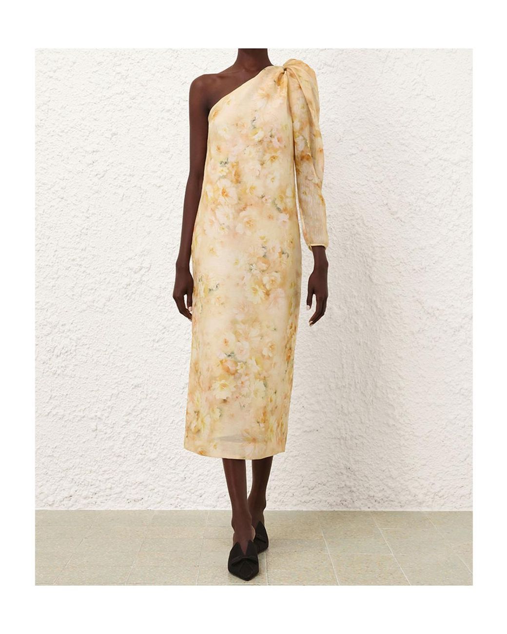 Zimmermann Metallic Crush Midi Dress