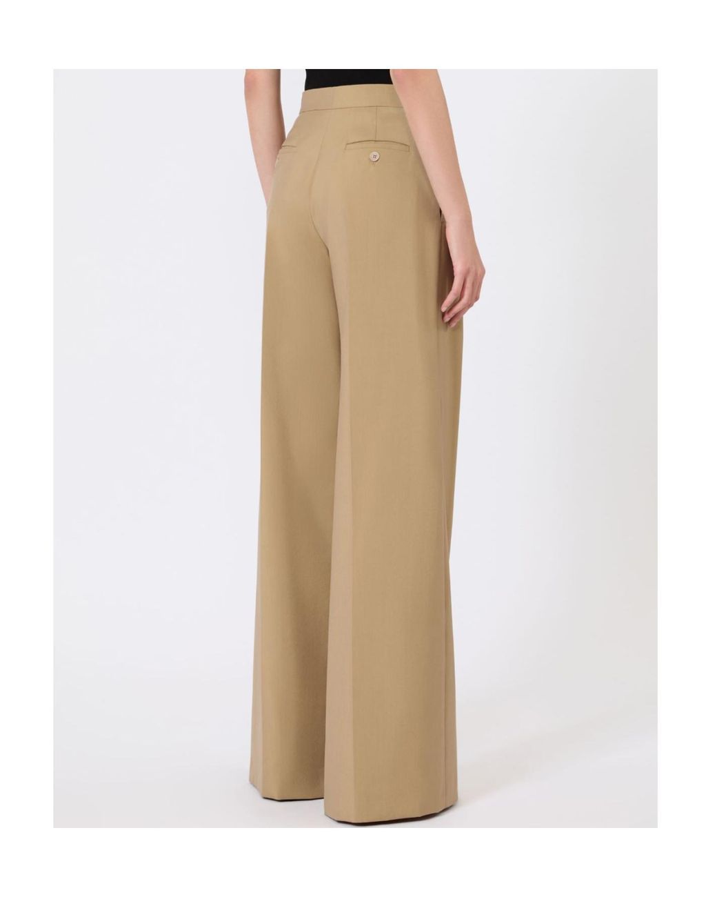 Max Mara Natural Bronte Crease Detailed Pants