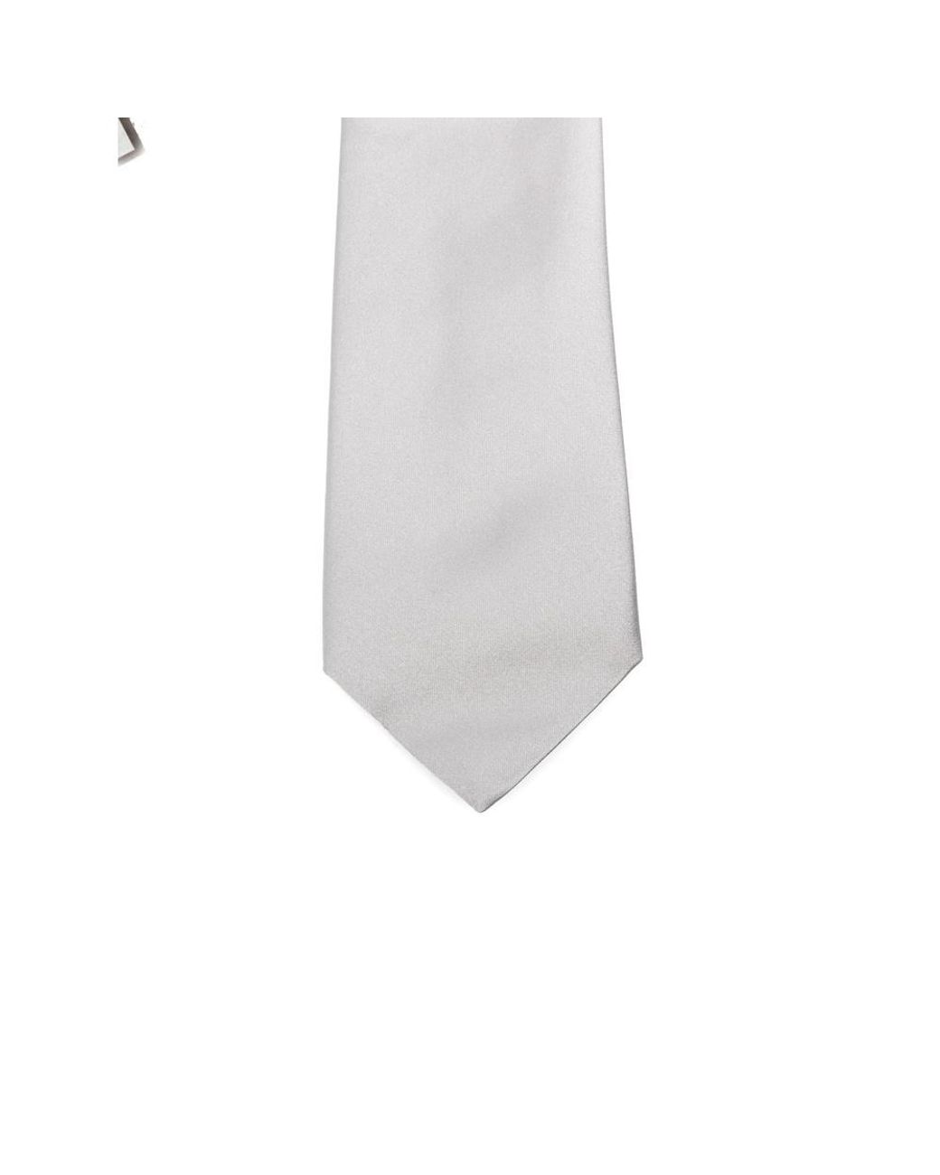 Canali White Pointed Tie for men