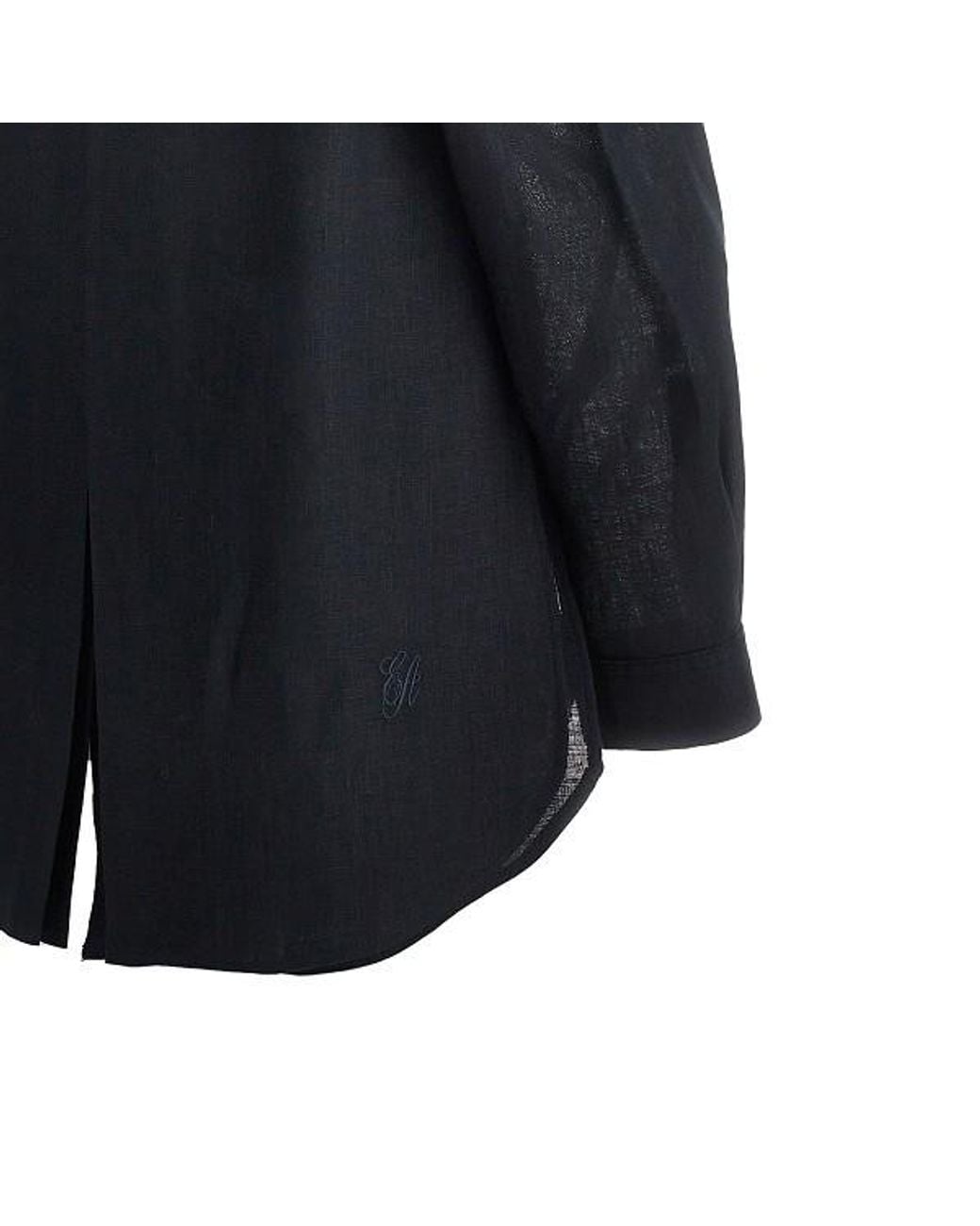Emporio Armani Blue Logo-Detail Shirt