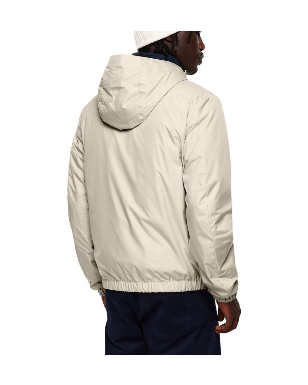 Moncler White Hooded Windproof Jacket for men