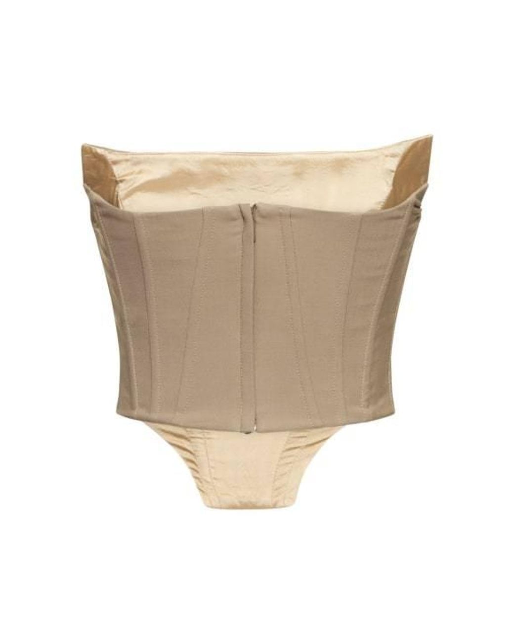 GIUSEPPE DI MORABITO Natural Double Twisted Wool Corset Top