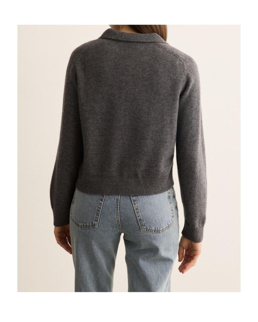 DUNST Black Ollared Button-Up Knit Cardigan