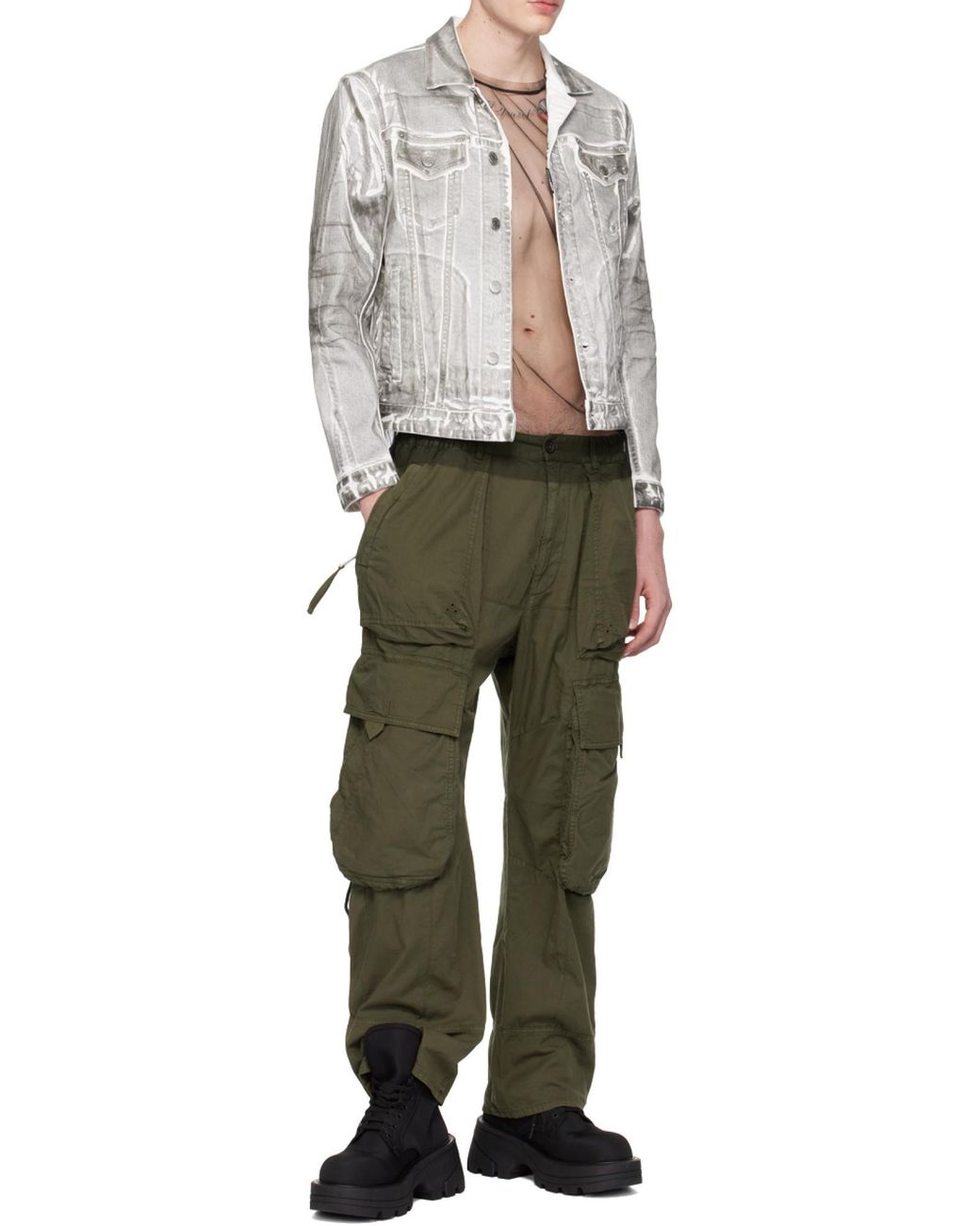 DSquared² Gray Denim Jackets for men