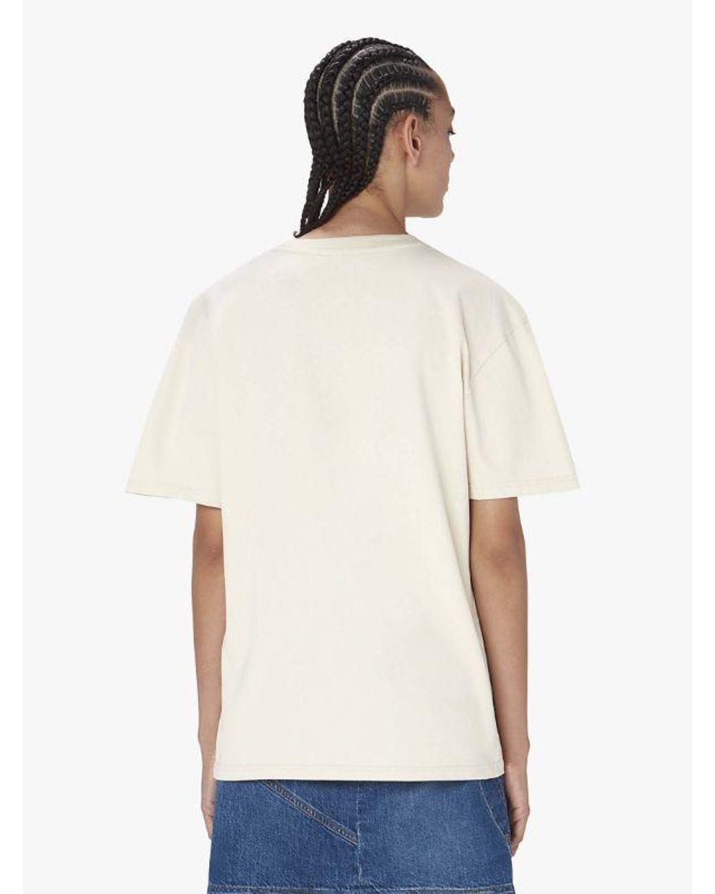 J.W. Anderson White Jw Anderson Logo Embroidered Crewneck T-Shirt