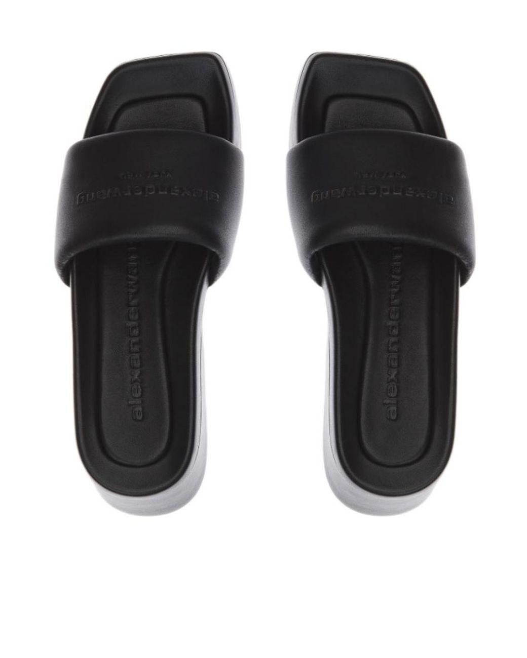 Alexander Wang Black Platform Float Slides