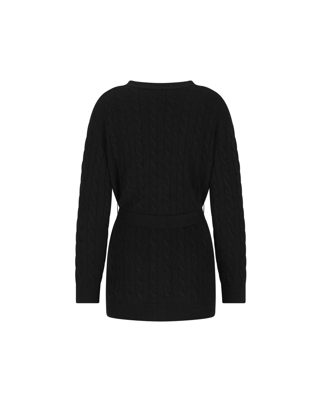 Valentino Black Belted Button-Up Cardigan