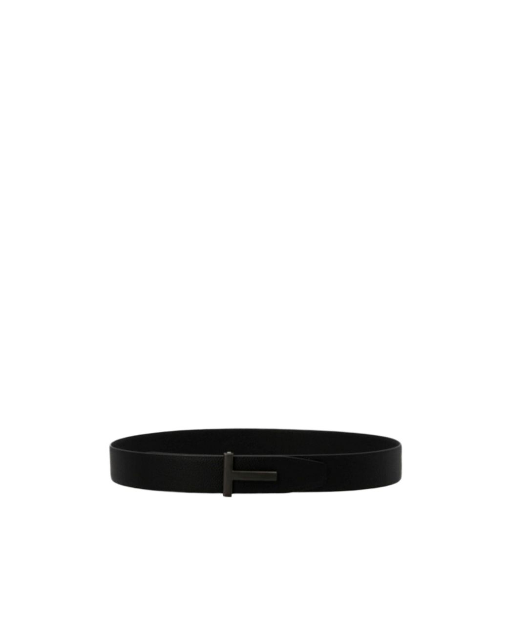 Tom Ford White Logo Plaque Buckle Belt for men