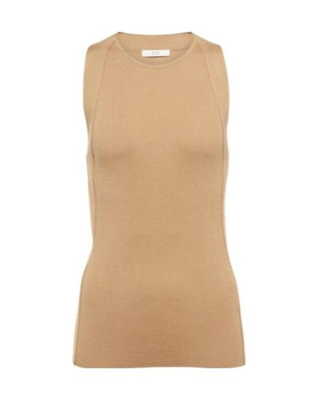 Co. Natural Rib-Knitted Silk Tank Top