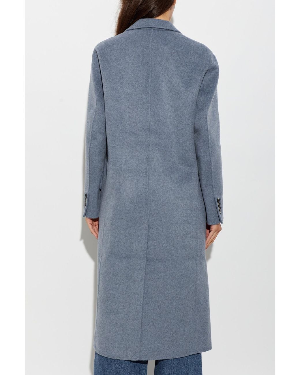 Rag & Bone Blue Double-Breasted Long Coat