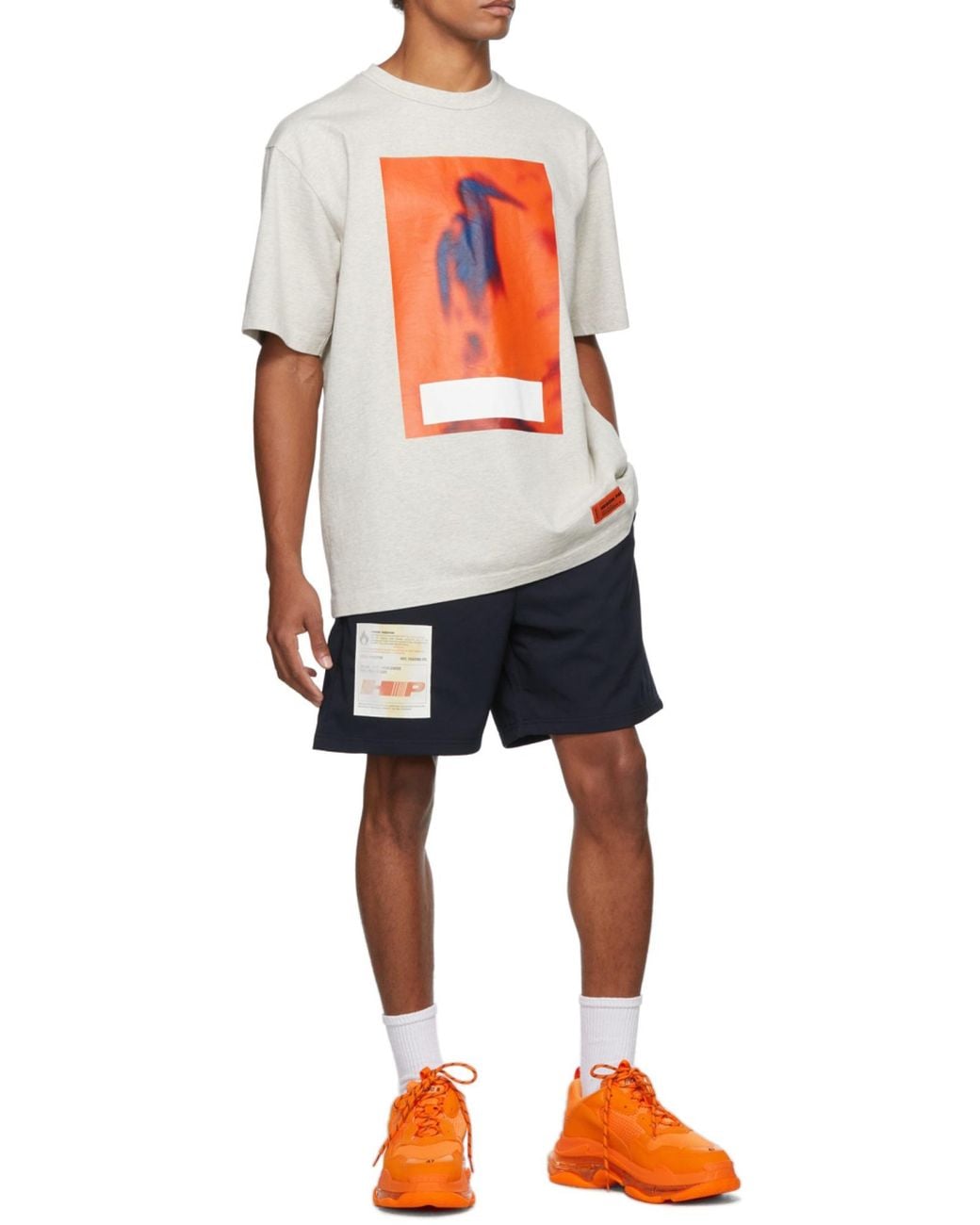 Heron Preston White Censored Cotton T-Shirt for men
