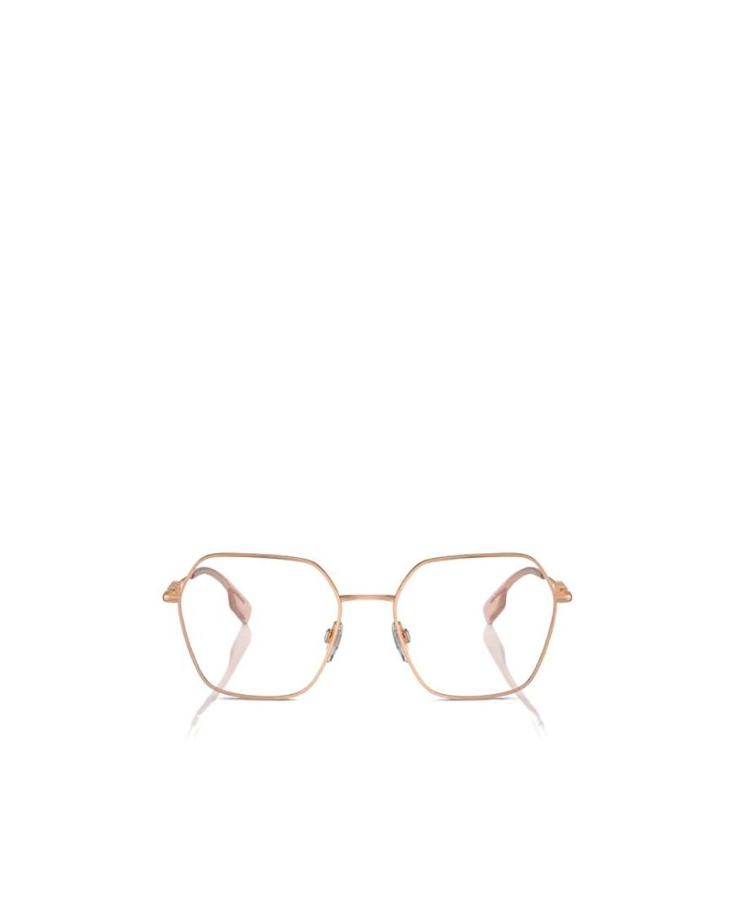 Burberry White Eyewear Geometric Frame Glasses