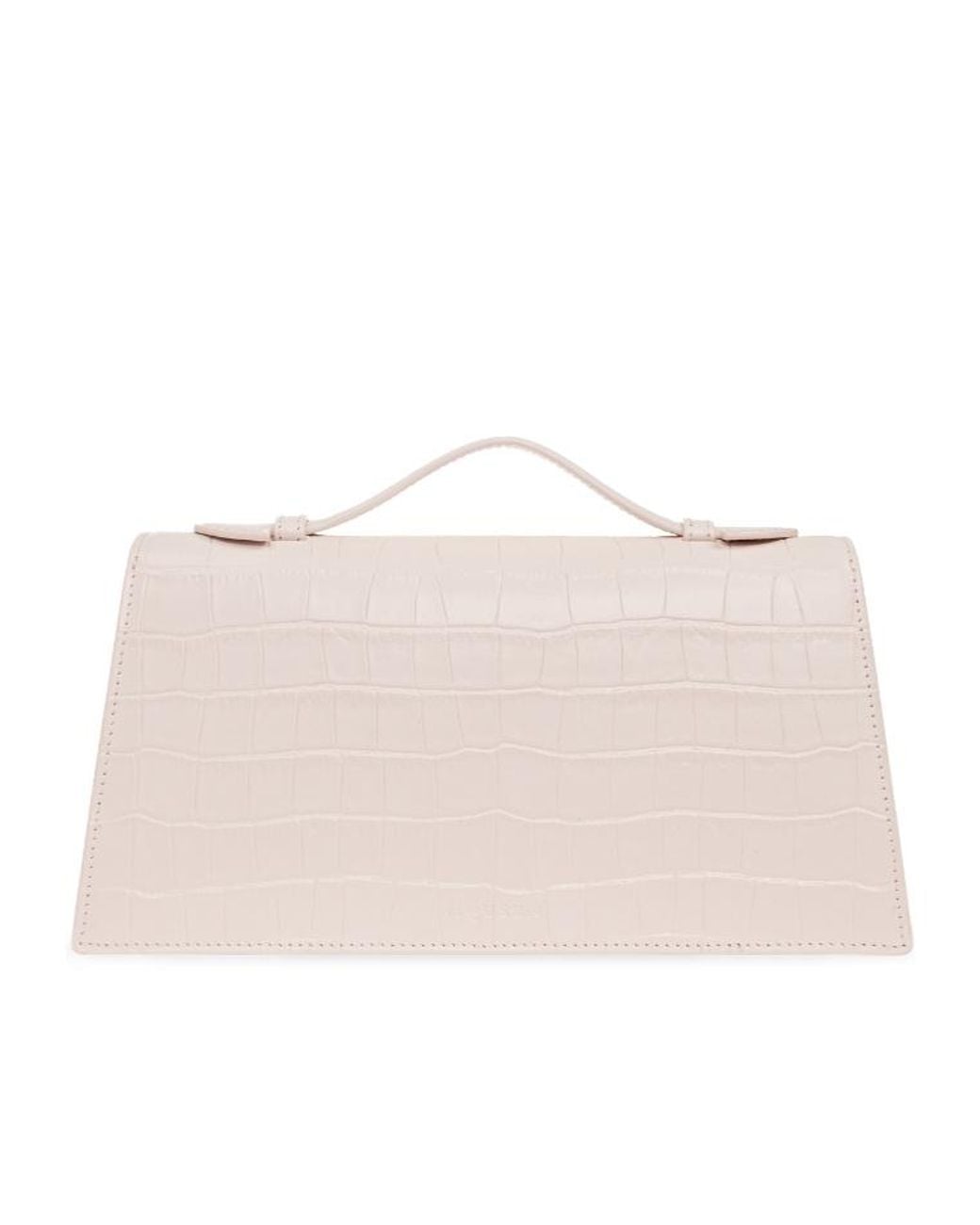 McQueen Natural Skull Embossed Top Handle Bag