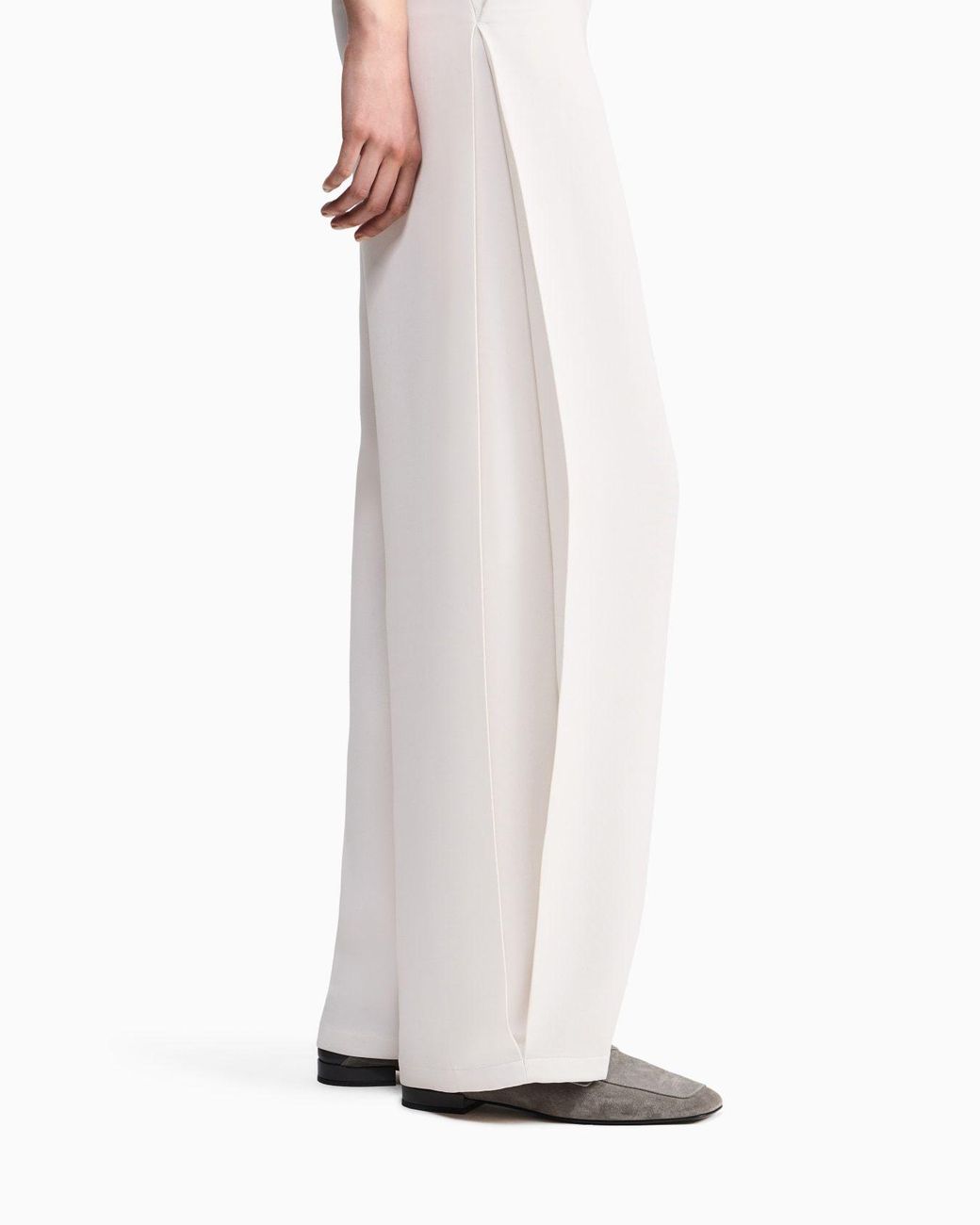Giorgio Armani White Wide-Leg Palazzo Pants