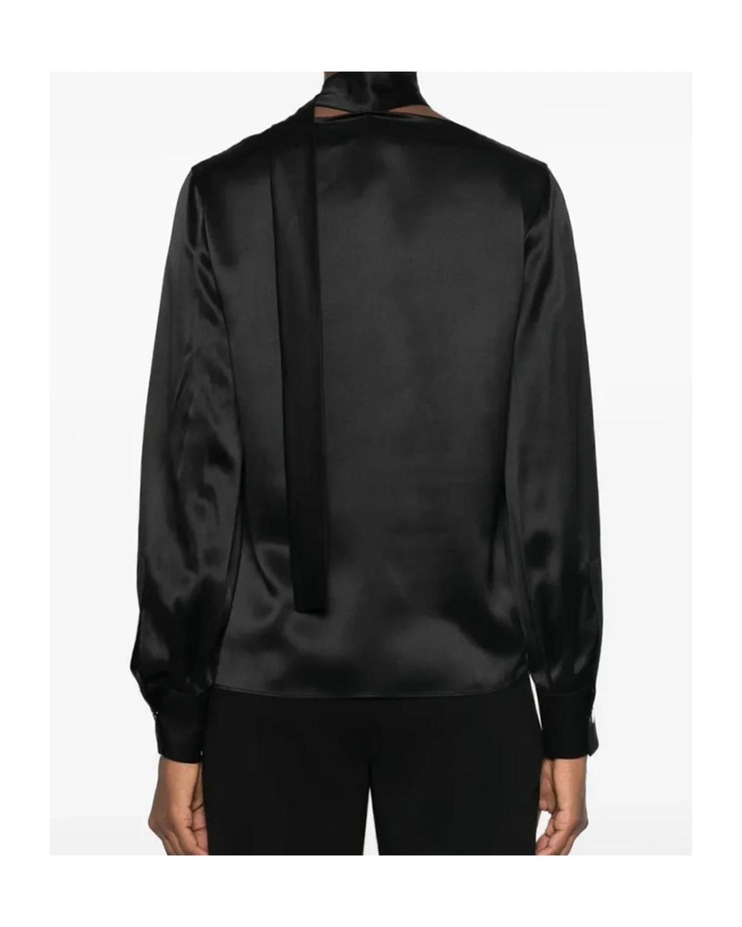 Max Mara Black Draped Blouse
