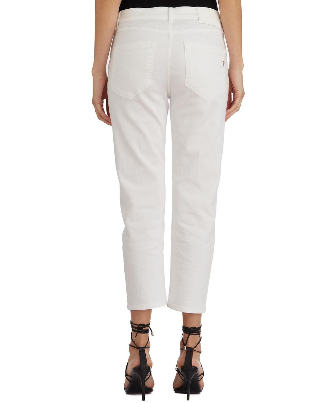 Dondup Gray Jeans With Jeweled Button Detail