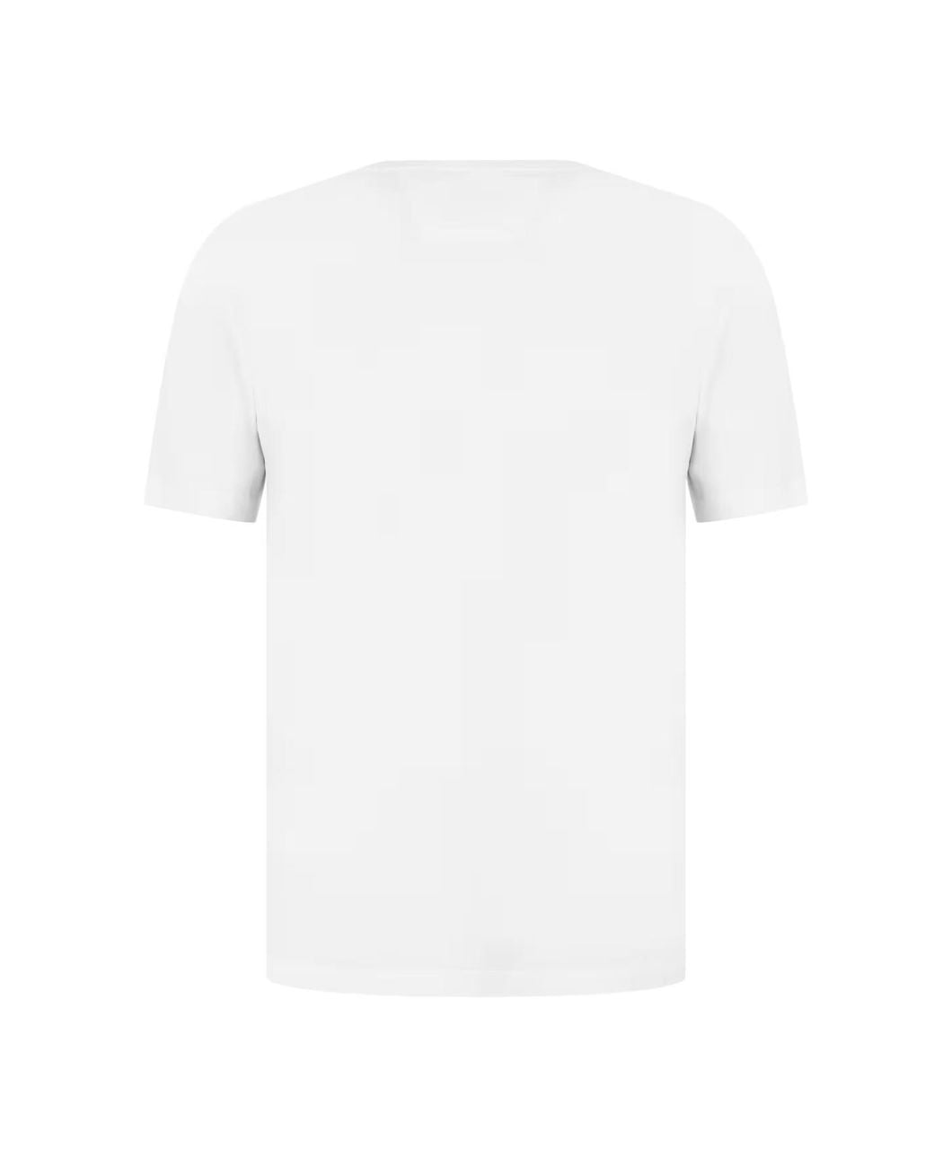 C P Company White Block Logo Regular Fit T-Shirt for men