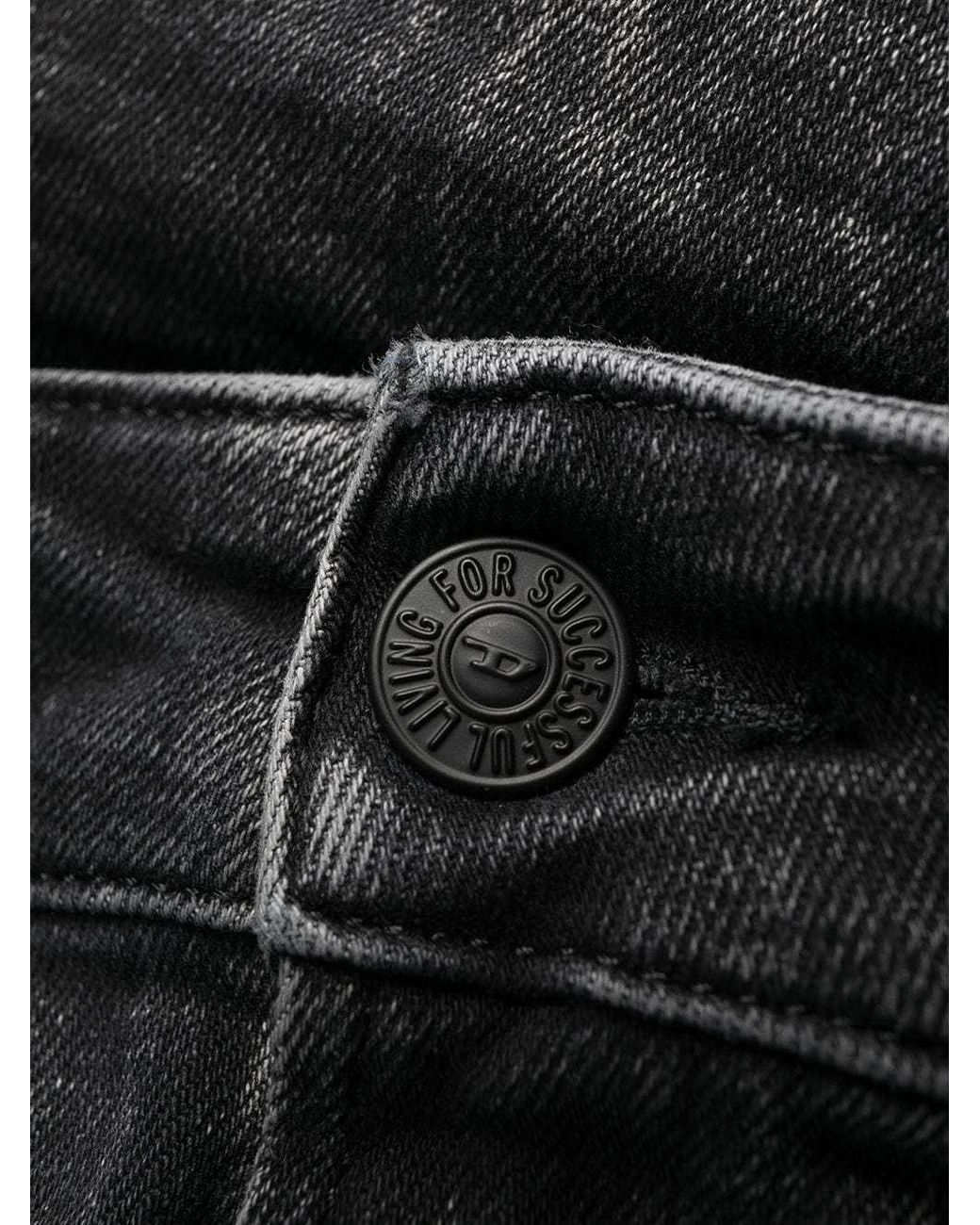 DIESEL Gray D-Jevel Ankle Zip Jeans