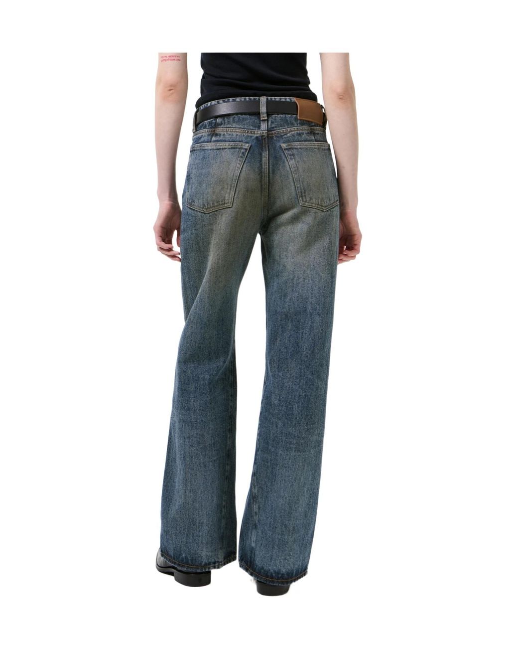 Our Legacy Blue Treble Cut Wide-Leg Jeans