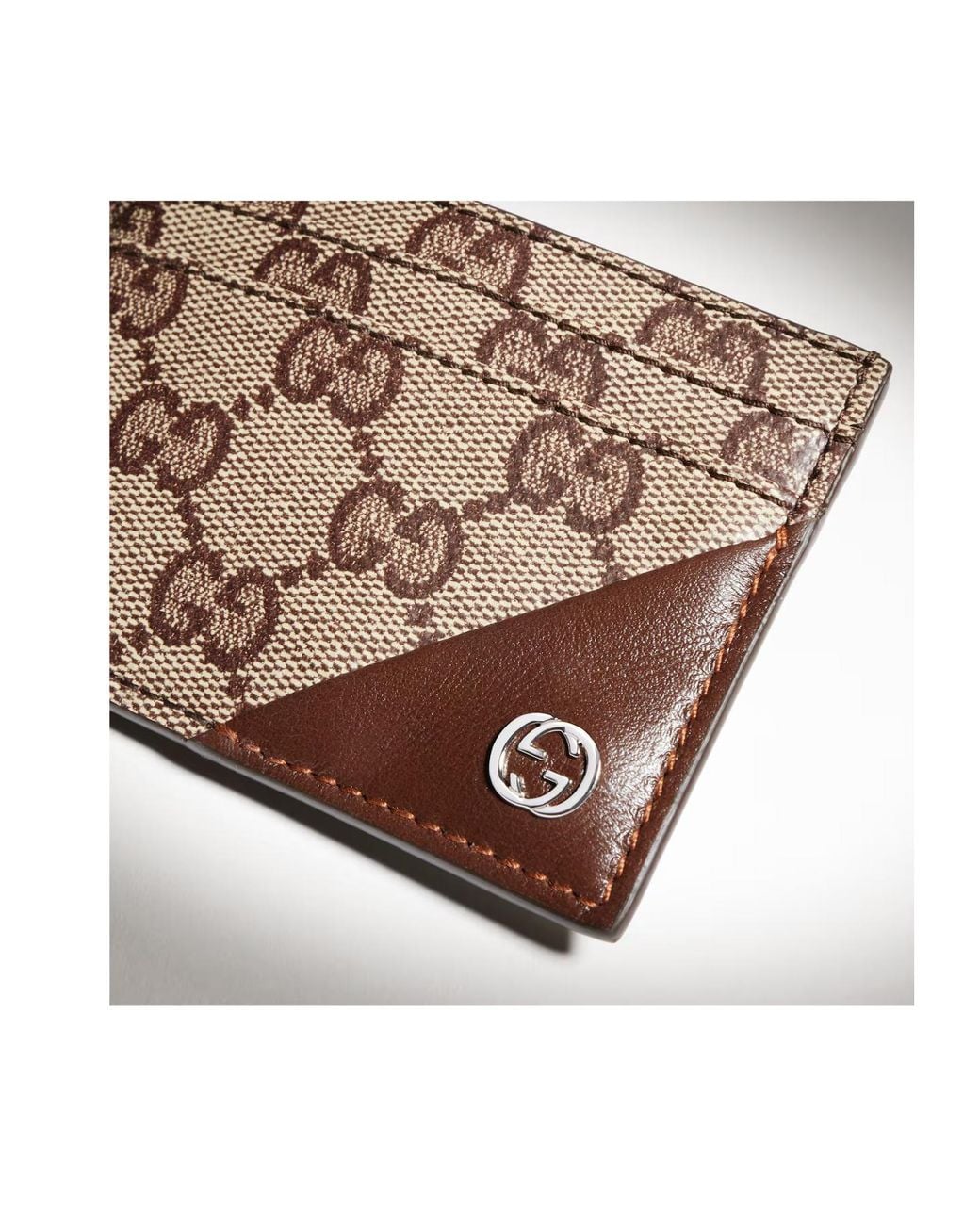 Gucci Multicolor Interlocking G Card Case Wallet for men
