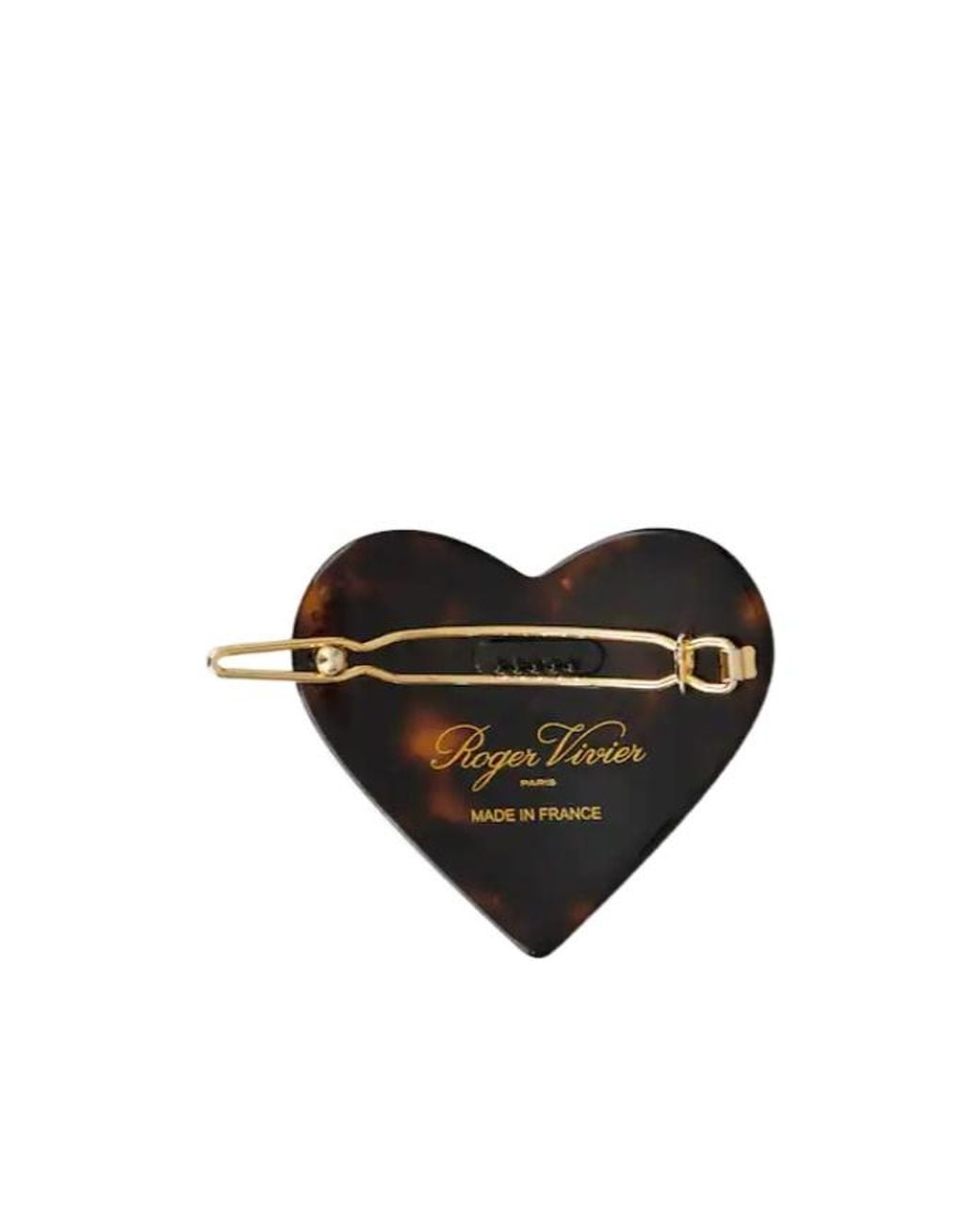 Roger Vivier Black Heart Embellished Hair Clip