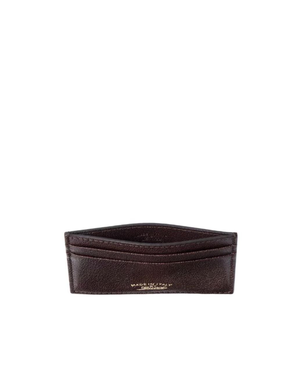 Gucci Brown Lira Card Case for men
