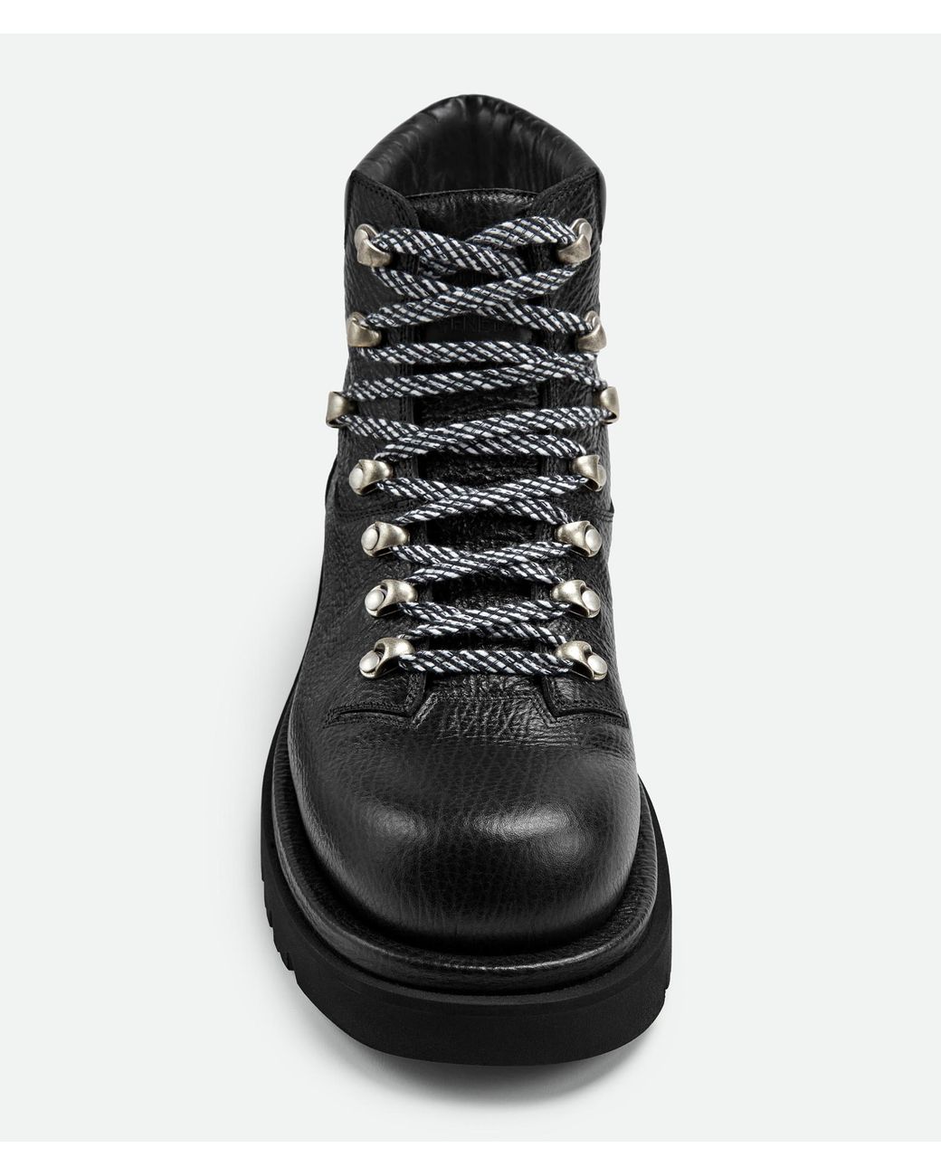 Bottega Veneta Black Lug Hiking Ankle Boots for men