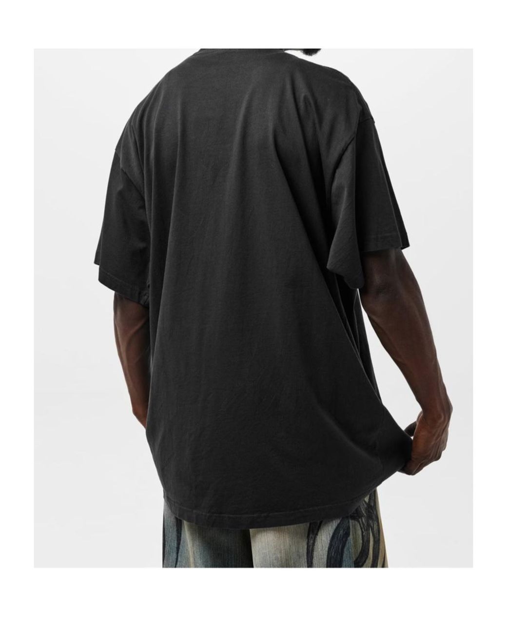 Balenciaga Black Logo Short-Sleeved T-Shirt for men