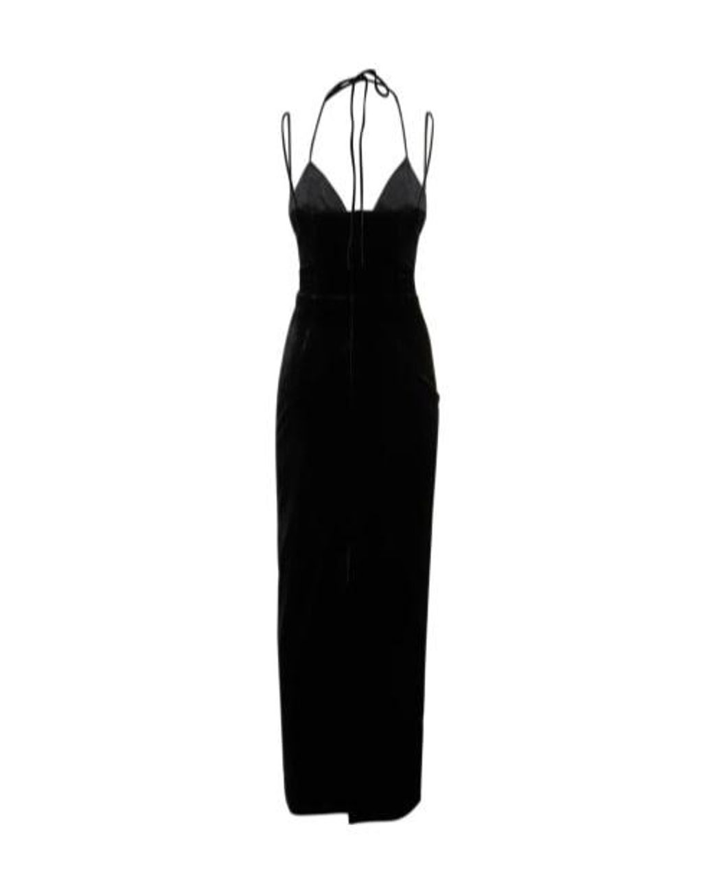 Alessandra Rich Black Neck-Hanging Long Dress